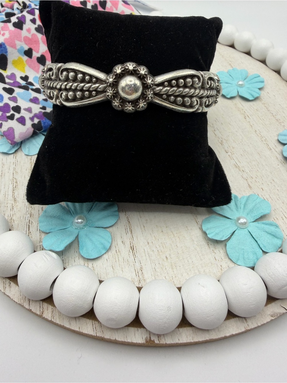 Brighton City of Lights Center Medallion Detail Cuff Bracelet - Retired